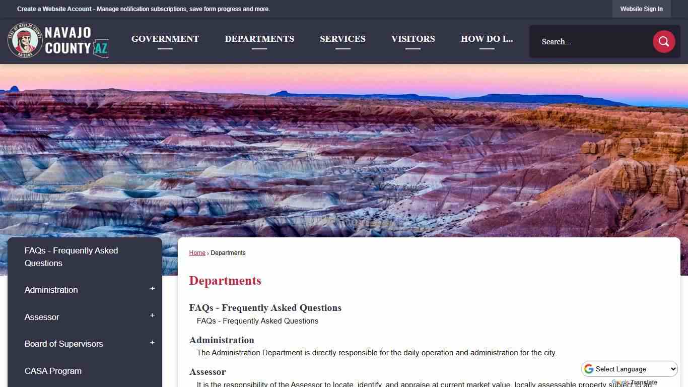 Departments | Navajo County, AZ